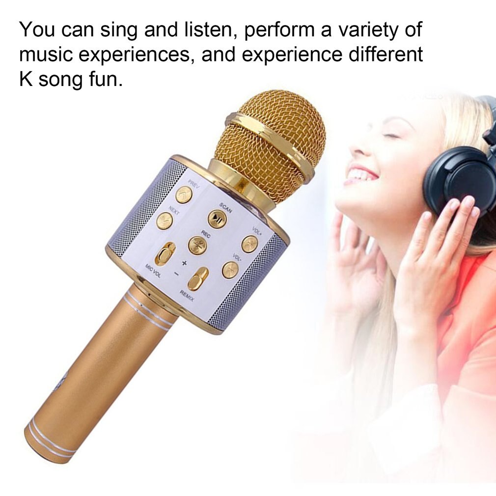 Microphone Wireless Karaoke Microphone For Music Playing Singing Speaker Player