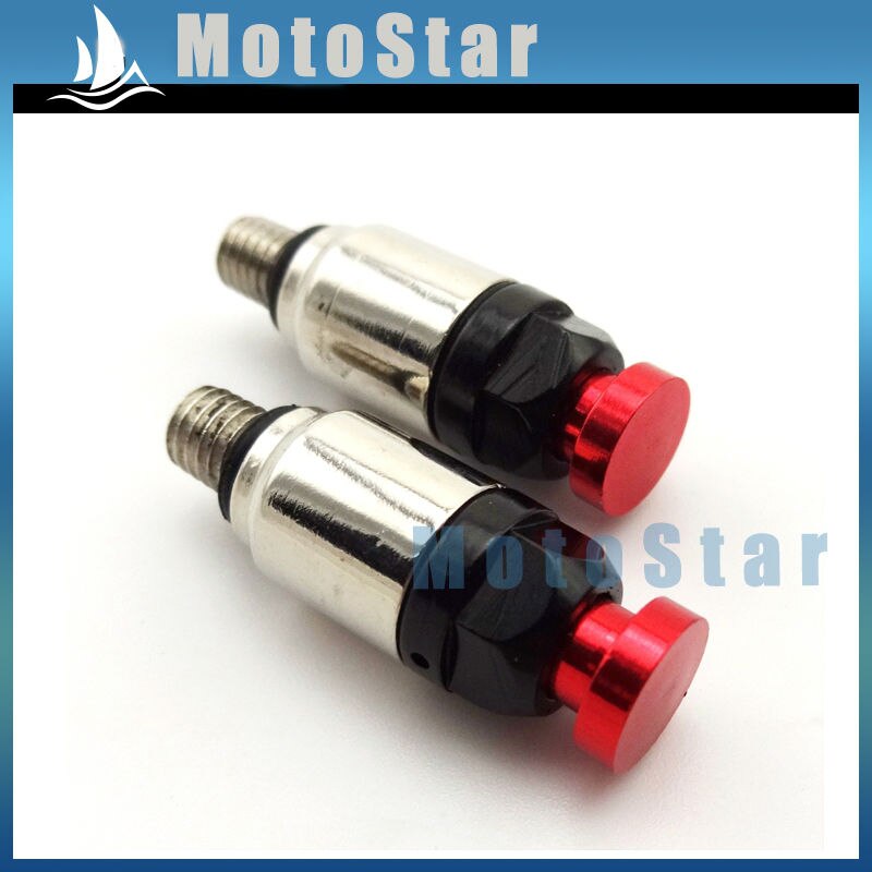 2x affjedret forgaffel rød 5 x 0.8mm udluftningsventiler til mini motocross motard pit dirt trail motorcykel motorcykel
