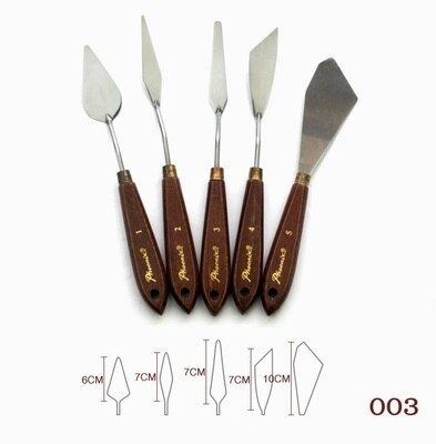 Phoenix ensemble de 5 pièces en acier inoxydable spatule cuisson pâtisserie outil mélange grattoir Pack Art Scorper huile grattoir peinture pelle Palette: VIOLET