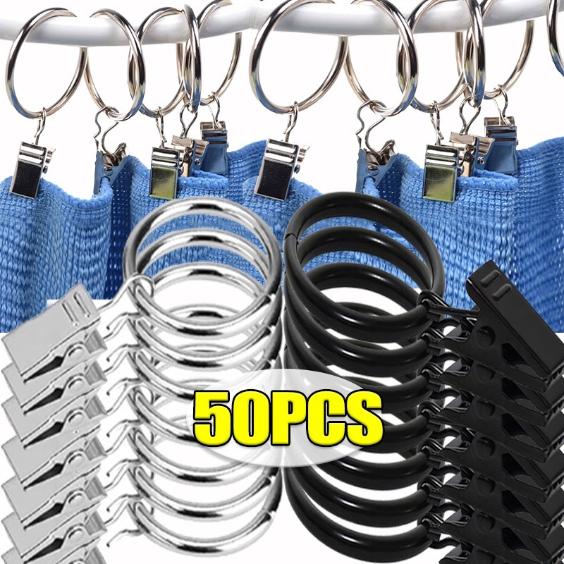 Vorhang Ringe Clips Rostfrei Vorhang Stangen Aufhänger Dusche Vorhänge Clip Teilt Vorhang Ring Schnallen Badezimmer Dekoration Hängen Clip