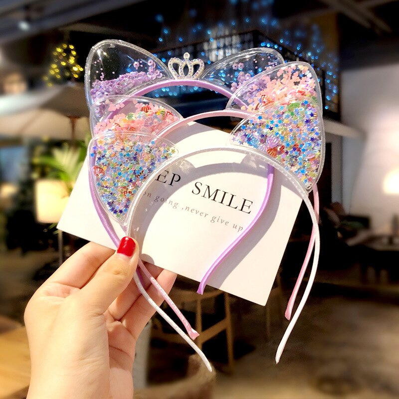 1pcs Girl Baby Ear Hairband Is Not Easy To Break, Used To Fix Hair And Decorate Hair, Children’s Flow Sofa Hoop