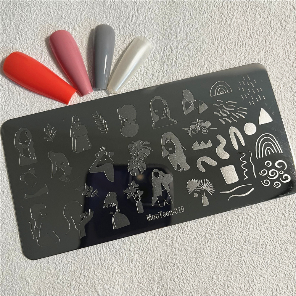 Gothic Alphabet Stamping Plate Gothic Letter Nail Plate Art Letters Nail Stamp Plate Mouteen-014