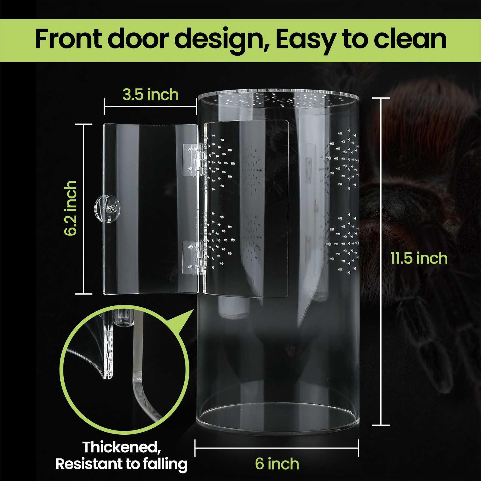 Insect Feeding Cage Spider Lizard Scorpion Arboreal Enclosure Case Acrylic Reptile Breeding Box Transparent Terrarium Habitat