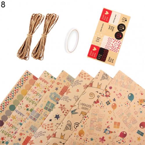 Practical 1 Set Great Star Balloon Pattern Packing Papers 8 Styles Packing Paper Multi-purpose for Home: 8