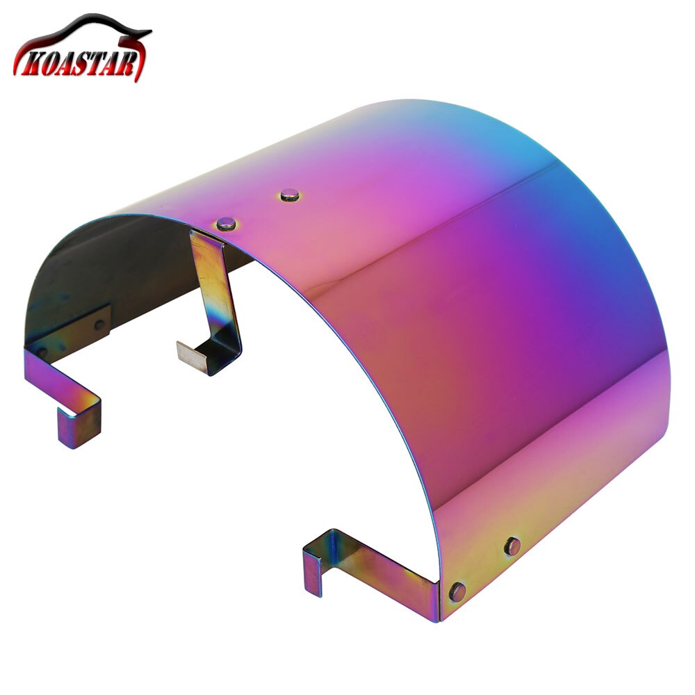Rvs Air Intake Hitteschild Voor 2.5 &#39;&#39;-5&#39;&#39; Hals Neo Chrome Luchtfilter Kegel Hitteschild voor Universal: Neochrome