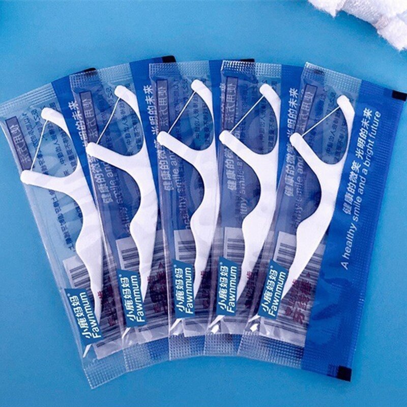 50/100pcs Dental Floss Flosser Picks Toothpicks With Thread Interdental Brush Tooth Cleaning Dental Floss Pick Oral Care