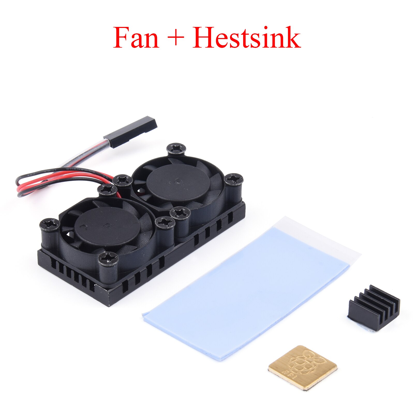 Raspberry Pi 4 Model B Cooling Dual Fan Kit With Heat Sink Double Cooling Fans Cooler Optional For Raspberry Pi 4B/3B+: Kit