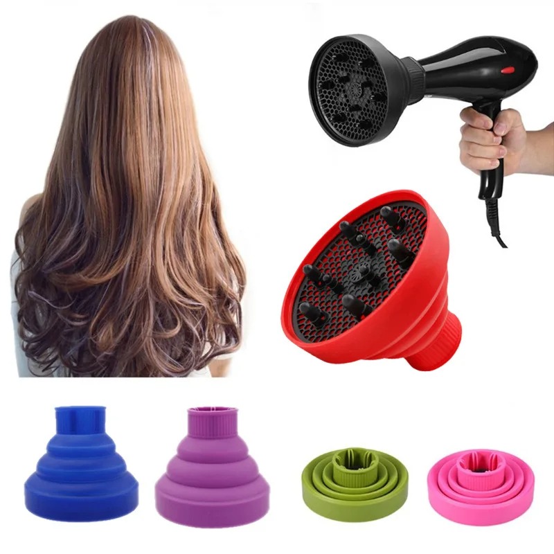 Difusor de secador de pelo de silicona, cubierta de herramienta de salón, resistente a la temperatura ajustable, secador de pelo de secado por dispersión, Universal escalable