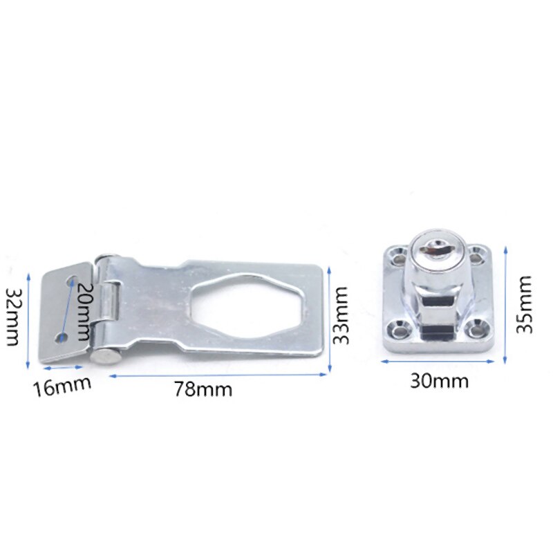 -3 Inch Stainless Steel Plating Self Locking Security Hasp Staple 2 Keys Lock Shed Cupboard Padlock Door/Shed/Gate/Van Lock/D