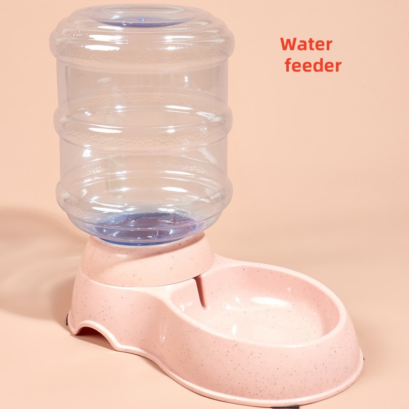 Distributeur d'eau de grande capacité pour animaux de compagnie, alimentation automatique pour chien, bol de nourriture pour petit chien, dispositif de bouteille de simulation, fournitures pour animaux de compagnie, 3,8 L: Black