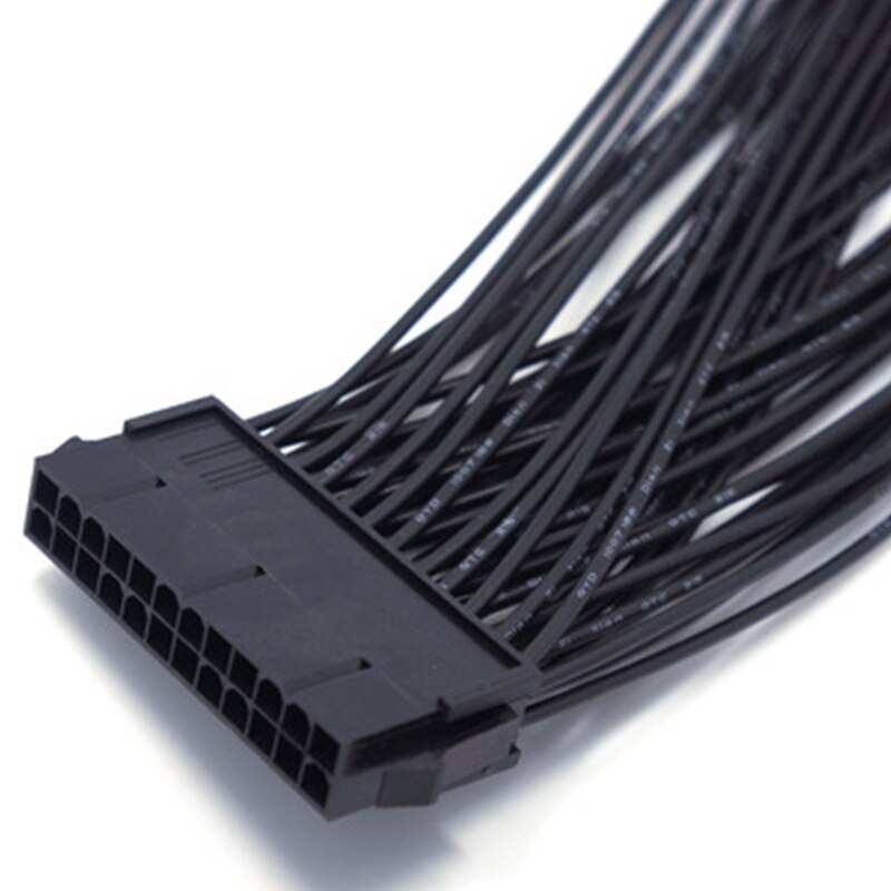 ATX 24Pin 1 to 2 Port Power Supply Extension Cable PSU Male to Female Splitter 24PIN Extension Cable