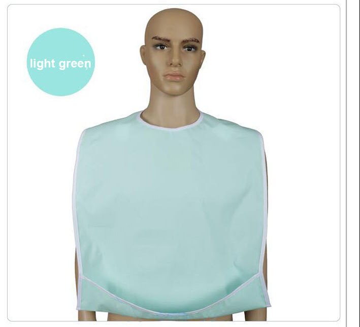 Bavoir de repas imperméable pour adulte | Bavoir protecteur pour vêtements, tablier de cuisine pour dîner: light green