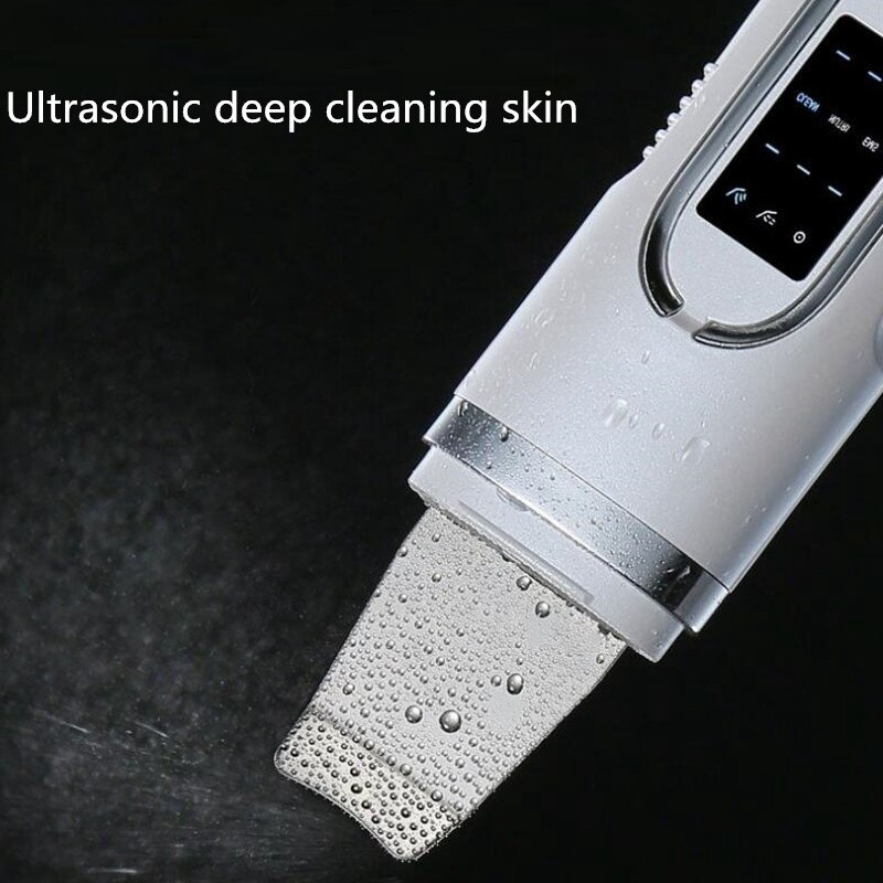 Máquina ultrasónica de limpieza Facial profunda, pala exfoliante, limpiador de poros faciales, máquina de estiramiento de piel Facial