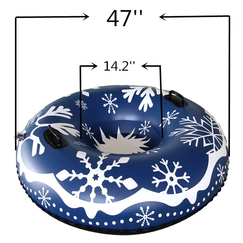 Schnee Rohr für Winter Spaß Aufblasbare 47 Zoll Schwere Schnee Schlitten Skifahren Lieferungen X85