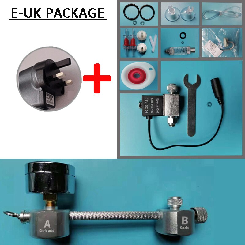 ZRDR Aquarium DIY CO2 generator system kit CO2 generator, bubble counter diffuser with solenoid valve,For / Aquatic plant growth: E-UK