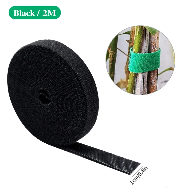 Cordel de jardín verde para plantas, lazos de nailon para plantas, gancho de jardín, lazo, envoltura de caña de bambú, soporte, accesorios de jardín, 2M: Oro