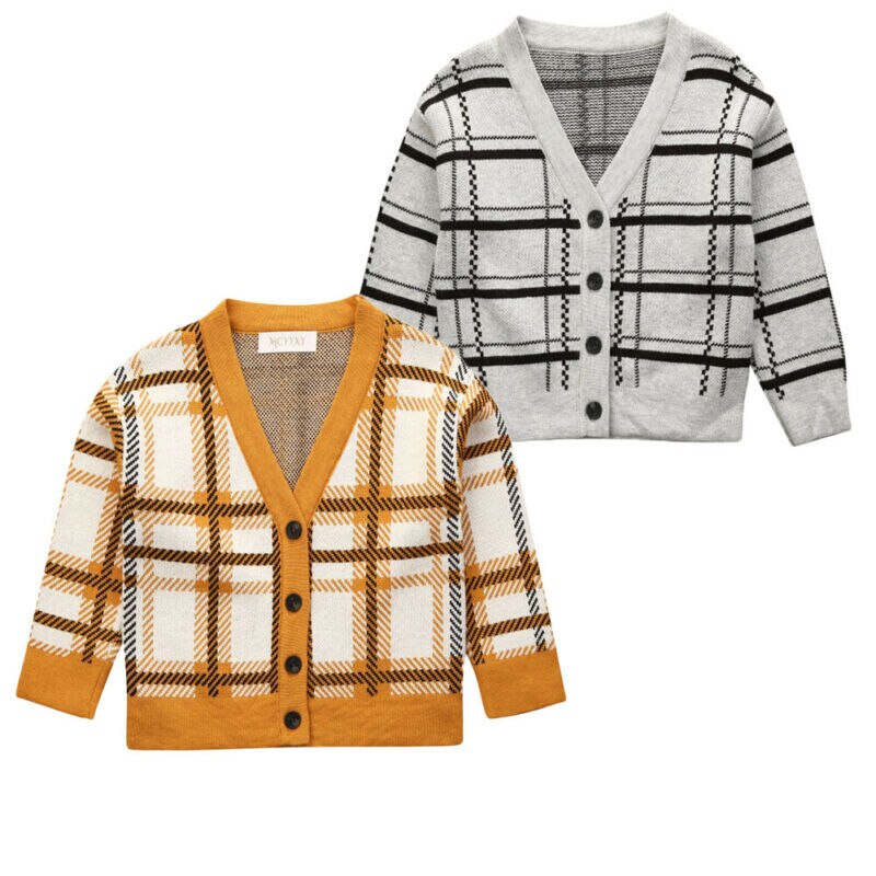 bambino del bambino Dei Bambini Del bambino Della Ragazza del Ragazzo Lavorato A Maglia Maglione cardigan Cappotto Maglia A Manica Lunga Outwear