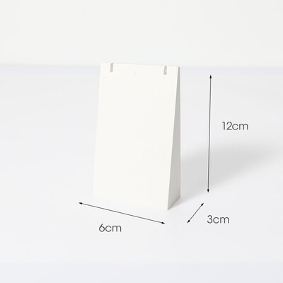 White Gypsum Jewelry Display Blocks Earrings Display Stand Rings Pendant Display Holder: Trapezoid Big