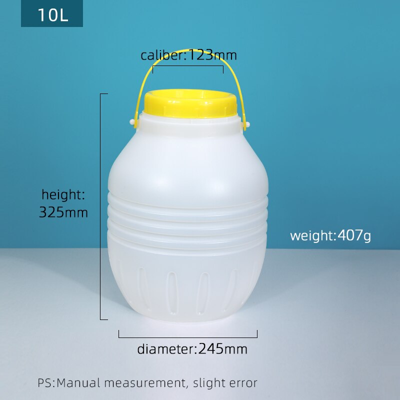 4l 5l 10l gennemsigtig plastikspand med håndtag og låg til mad vand korn opbevaringsbeholder til køkkenkøkken: 10l- a