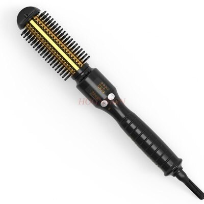 Volum hår husholdning elektrisk hårkrøllestang keramisk stort volum spenne hårartefakt skader ikke håret perm kam: Svart