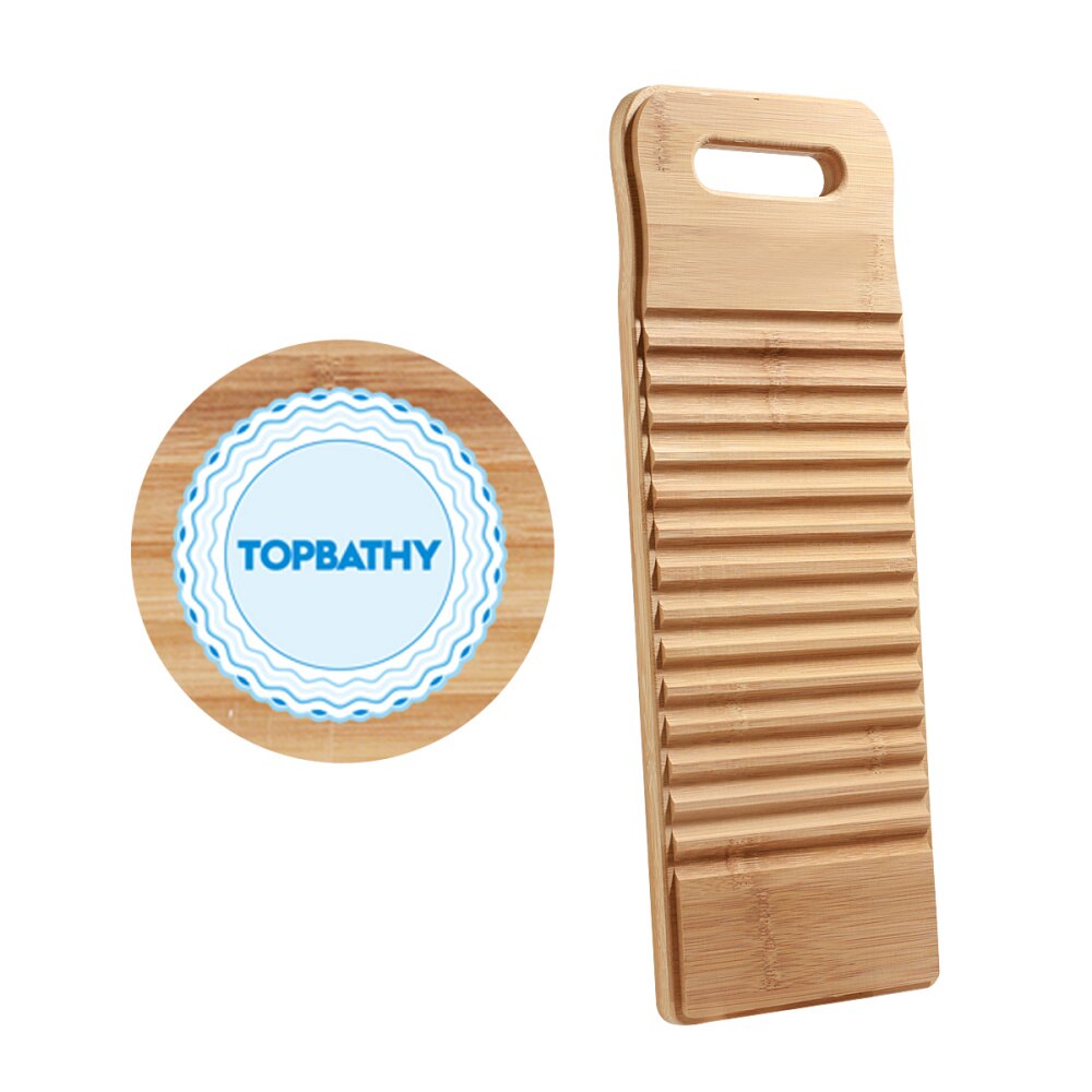 TOPBATHY Bamboo Wood Washing Washboard Non-slip Home Washing Scrubbing Board Laundry Board Washboard Hand Wash Board fo