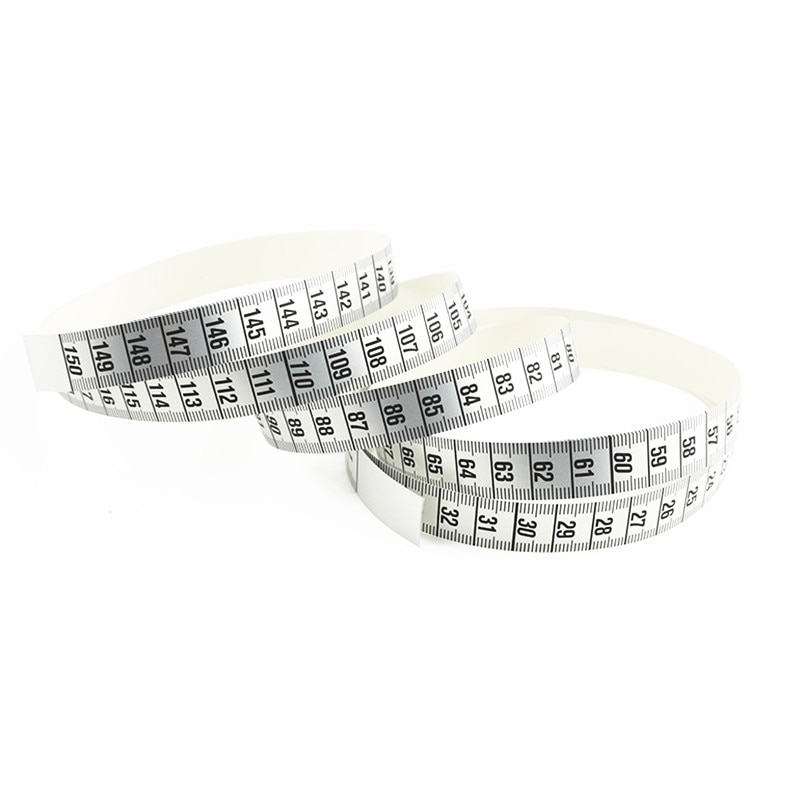 Samoprzylepna metryczny naklejka taśma miernicza linijka robić maszyny robić szycia taśma miernicza srebrny lepki skala naklejka 150/100/61/30cm