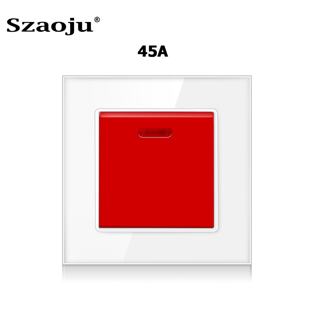 Szaoju 45A Electrical Switch with LED Light Indicator, 45A Large Power On / Off Power Switch White Black AC 110-250V: 45A White