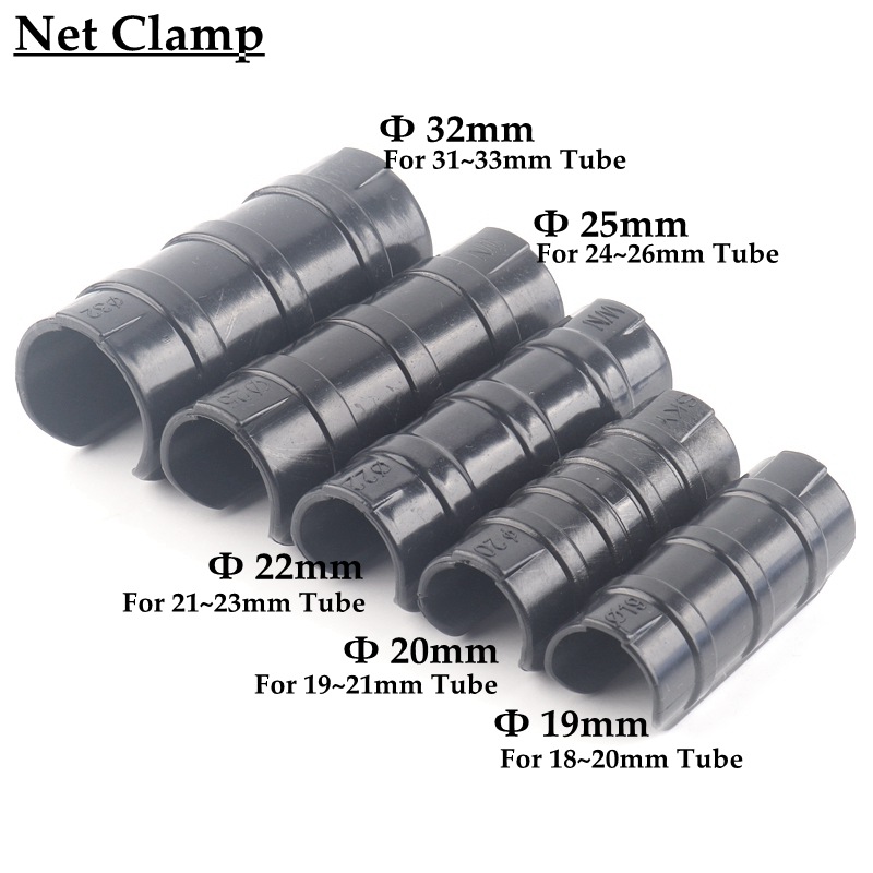 5-50pcs 19 ~ 32mm Film de serre jardin pare-soleil Net fixer Clip en plastique filet anti-insectes Look cerceaux maille filet en plastique pinces à pression