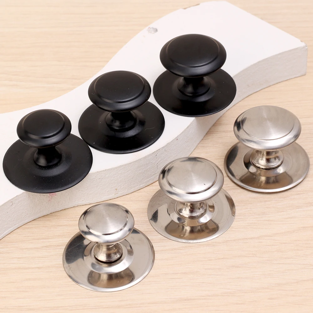 Manija de cajón sin perforaciones, manija redonda autoadhesiva de acero inoxidable, gancho de pared para puerta de ventana de armario de cocina, 1/3 Uds.