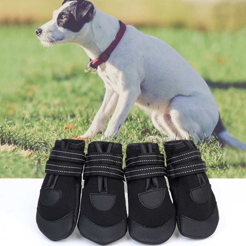 MOKCCI TRUELOVE Waterdichte Hondenlaarzen – Met Reflecterende Strepen, Antislipzool, Voor Kleine Tot Grote Honden