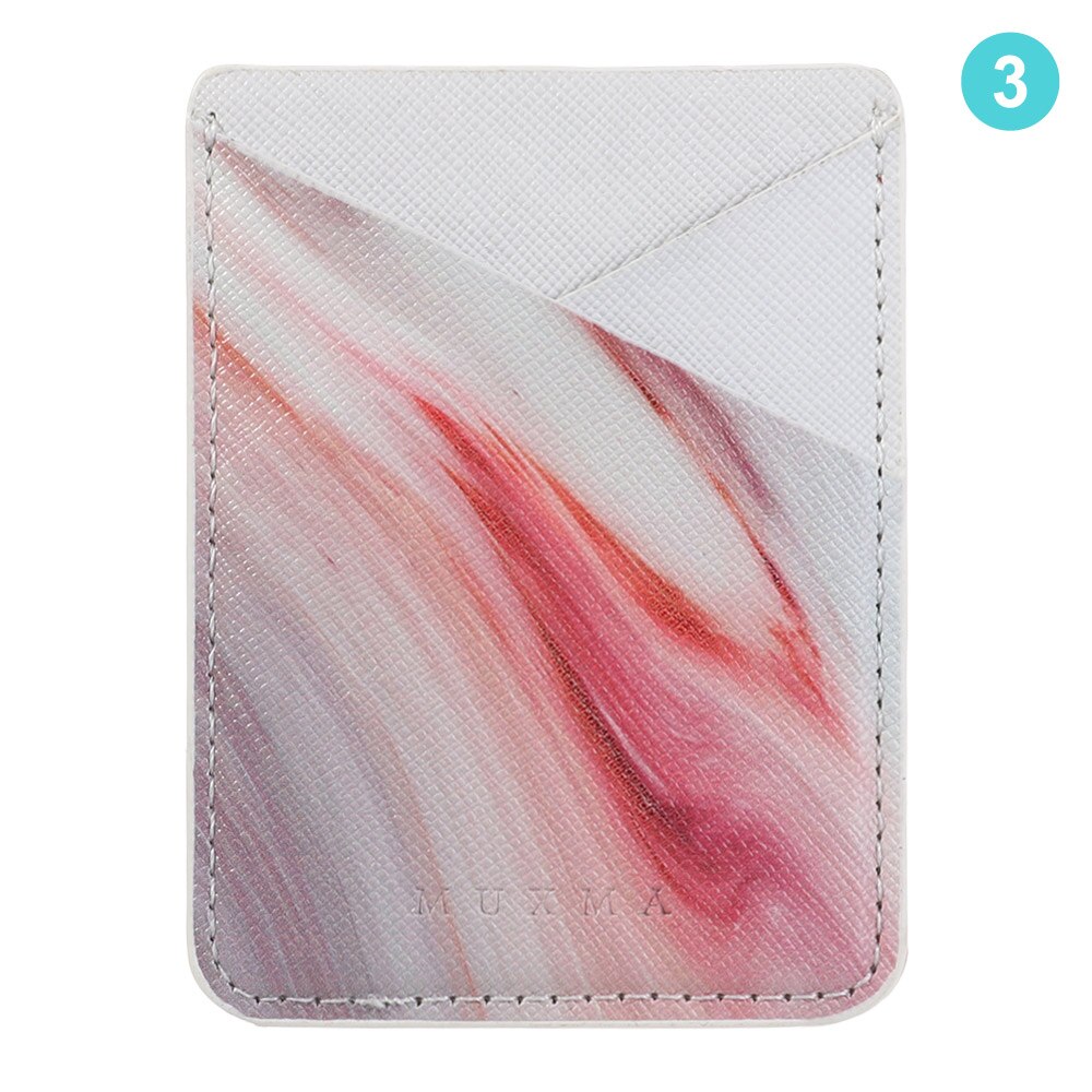 Pouch Cell Phone Storage Wallet Card Holder Universal Credit Card Adhesive Stick-on Back Pocket Sticker PU Leather: 3