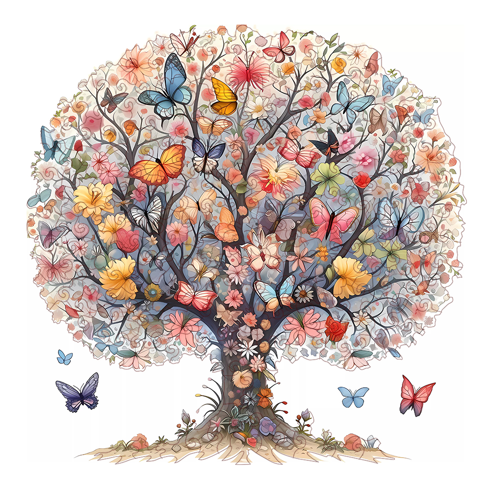 Albero della vita - Puzzle in legno, forma irregolare, estremamente difficile da assemblare giocattolo, regalo per la decorazione della casa, giocattolo interessante per adulti,