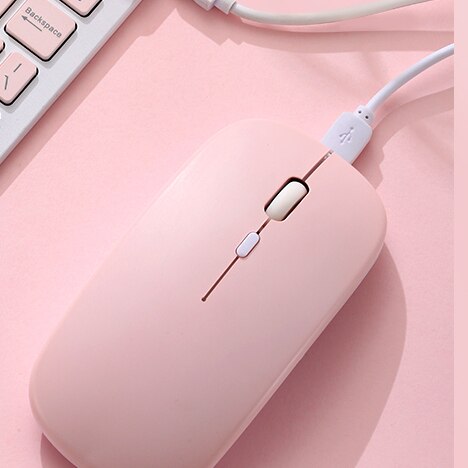 10 inch Slim Mini Bluetooth Keyboard and Mouse For Android iphone Tablet Wireless Keyboard For iPad IOS Phone Russian Spanish: Pink Mouse