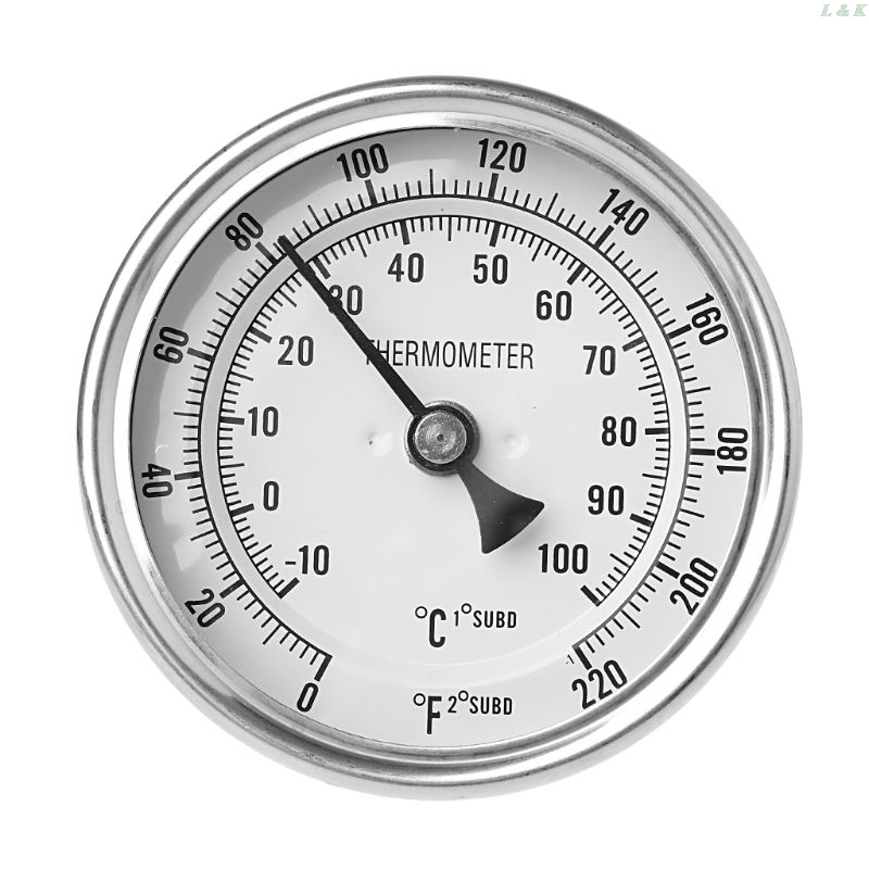 3 "Dial Analoge Homebrew Thermometer Kit 2" Probe 0-220 Graden Homebrew Bier Ketel Wijn Met Noten o-Ring Ring Pxpc