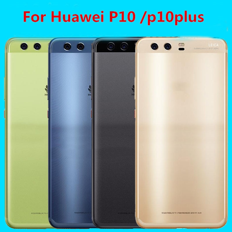 100% newfor huawei p10 plus p10plus VKY-L29 VKY-AL00 VKY-L29A VKY-L09 traseira da bateria capa porta habitação peças de vidro traseiro com logotipo