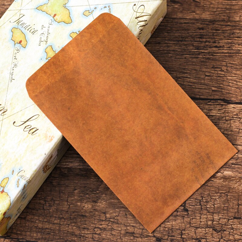 European Vintage old fashioned envelope texture kraft paper lacquer envelope bag postcard stationery DIY packaging