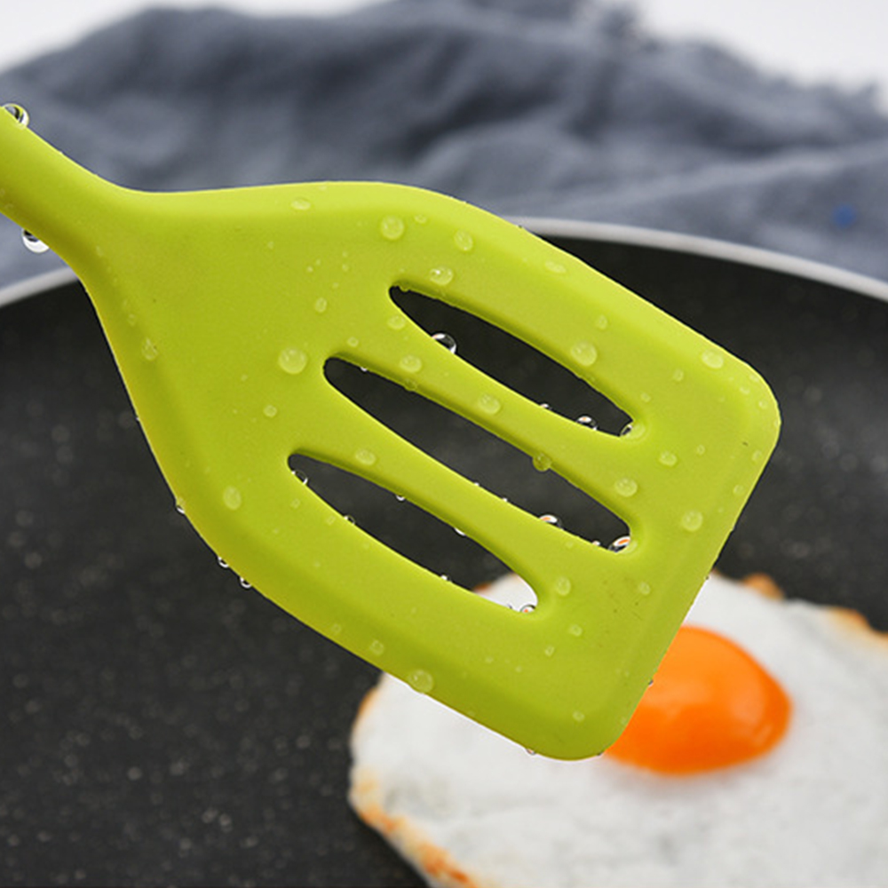 Espátula pequeña de silicona para cocinar en el hogar, espátula para freír, espátula para carne, espátula para panqueques, herramientas de cocina, 1 ud.