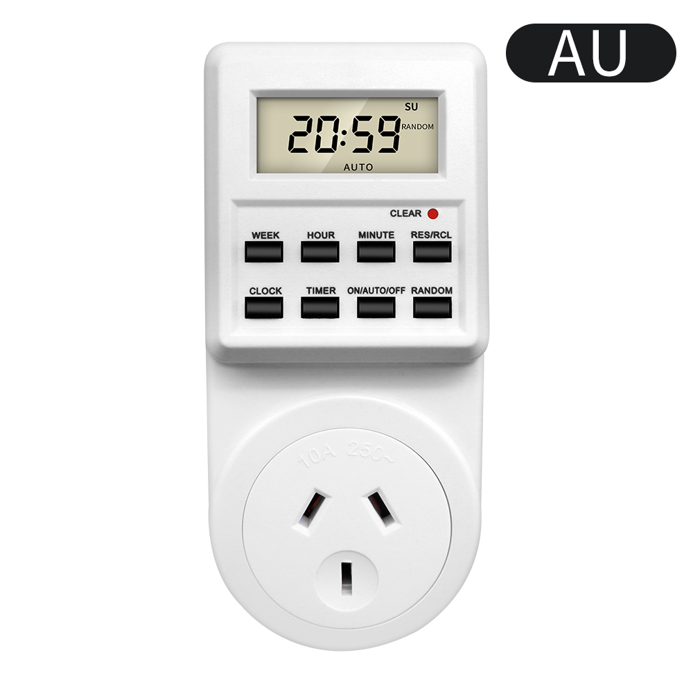 Elektronische Digitale Timer Schakelaar Socket 24 Uur Cyclische Keuken Timer Stopcontact Programmeerbare Timing Socket Eu Uk Au Us Br Fr Plug: Zilver
