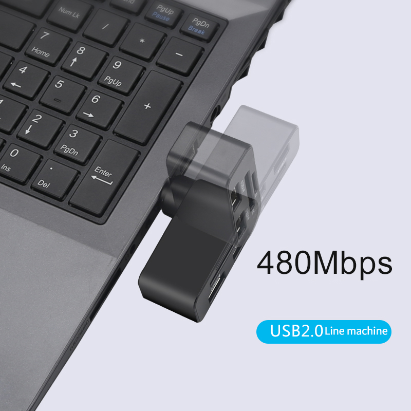 3 Ports Usb Hub USB 2.0 HUB Rotatable High Speed USB Desktop Splitter Adapter for Windows 98 98SE for Windows 2000 /Windows ME