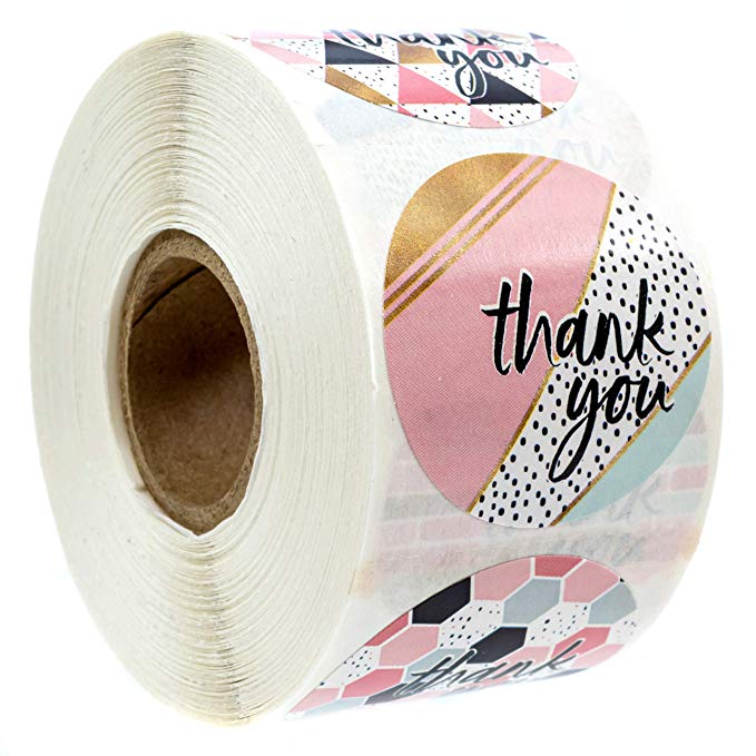 8 ontwerpen van dank u stickers seal labels 500 stuks etiketten per rol sticker voor pakket decoratie briefpapier sticker