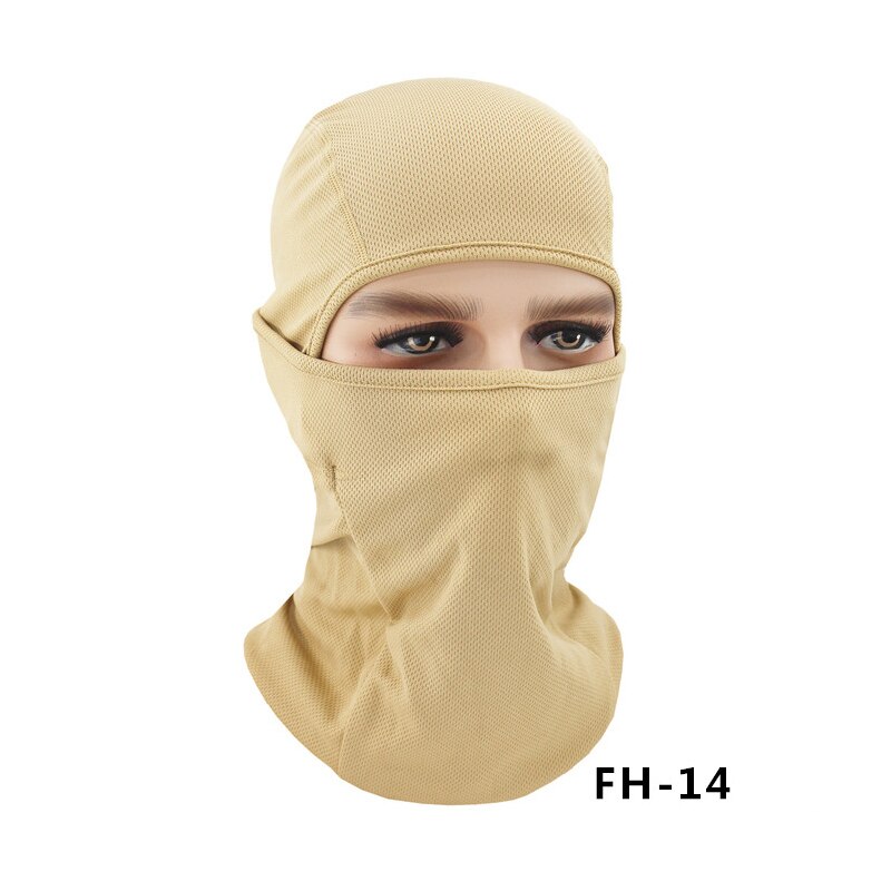 Gittergewebe Lycra Radfahren Maske voll Gesicht Schild Sport Lauf Jagd Fahrrad Schal Männer Frauen Hals Wärmer Sturmhaube Kopf Abdeckung Bandana MTB: Farbe 14