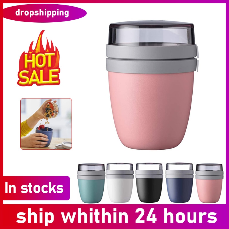 Lunch Box Portable Wheat Straw Lunch Breakfast Drink Porridge Cup Breathable Sealed Soup Cup For Kids Office Soup Cans