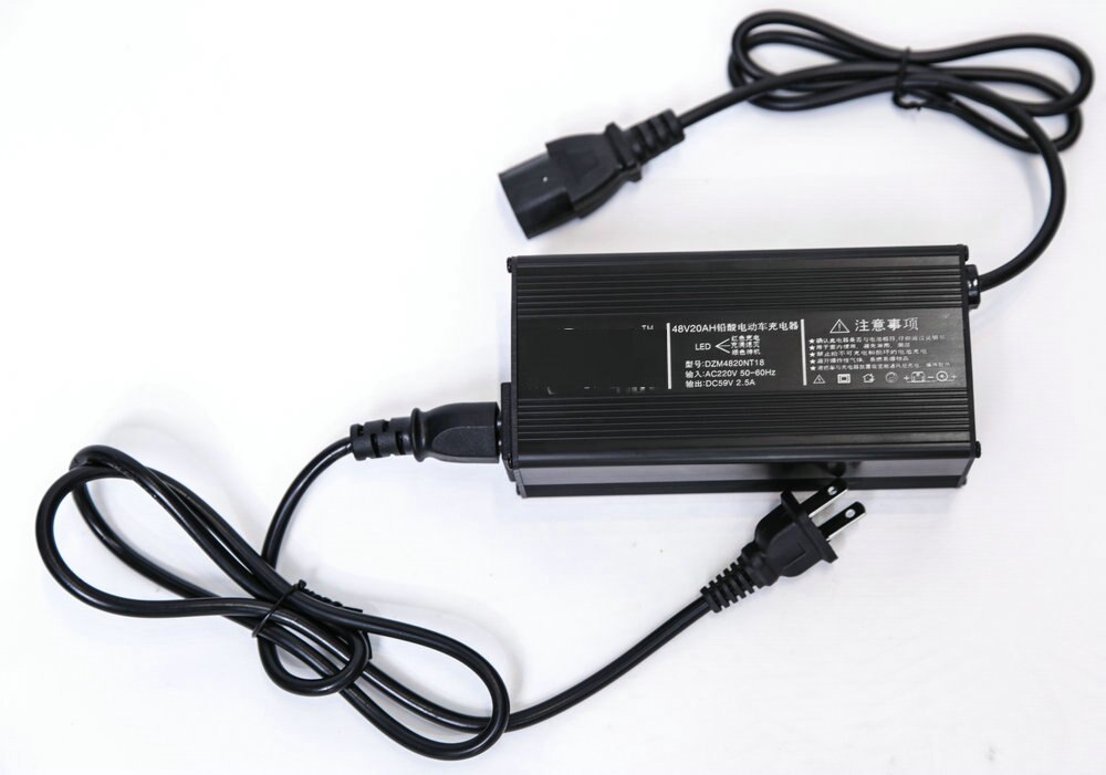 aluminum shell battery charger power adapter with indicator for lead acid battery of electric scooter bike DC 48V 20ah/12ah