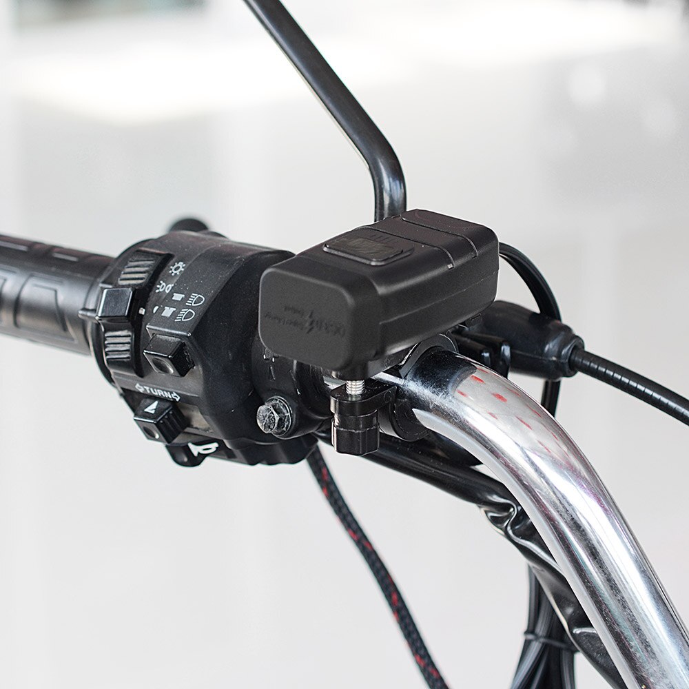 Dual usb port 12v vandtæt motorcykel motorcykel styr  qc3.0 oplader adapter strømforsyning sae til usb led voltmeter stik
