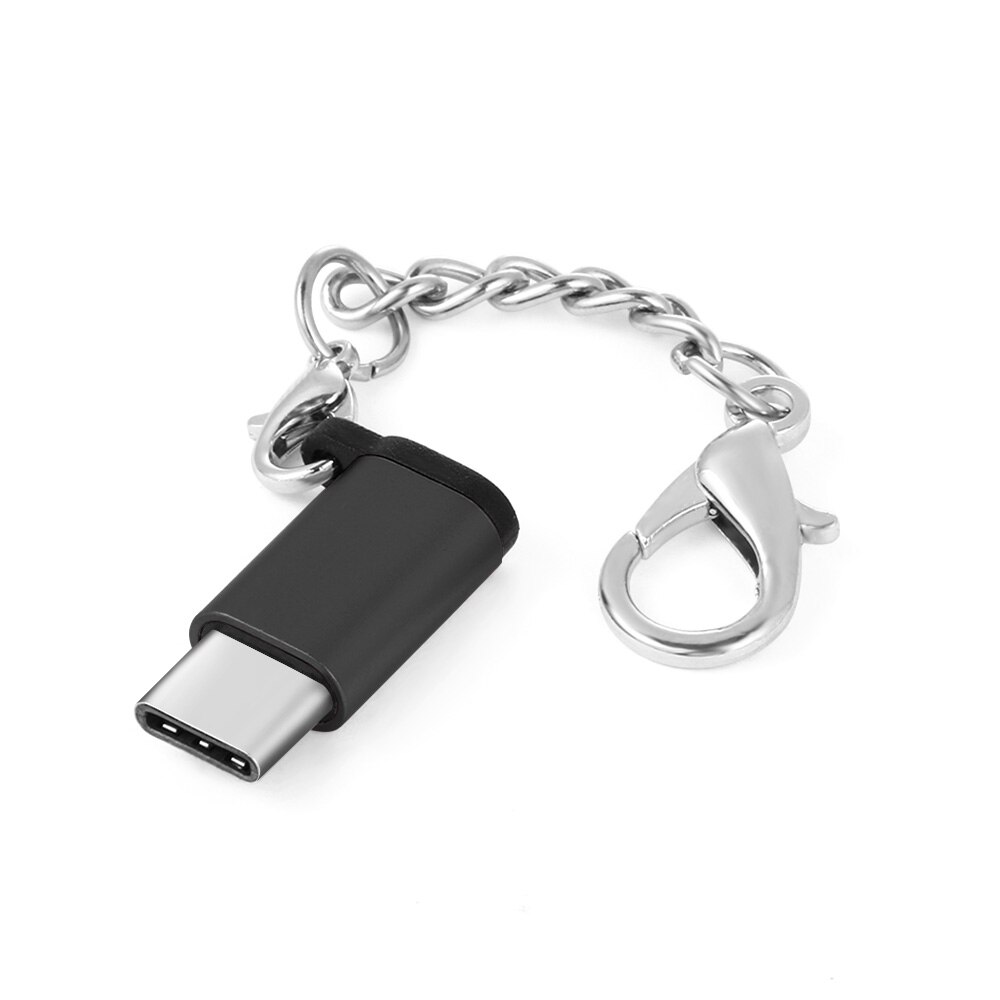 1PC Sleutelhanger Kabel USB Type C Adapter OTG Micro USB Vrouwelijke Voor Type C Male Converter Adapter USB-C Voor iPhone Huawei Xiao Mi