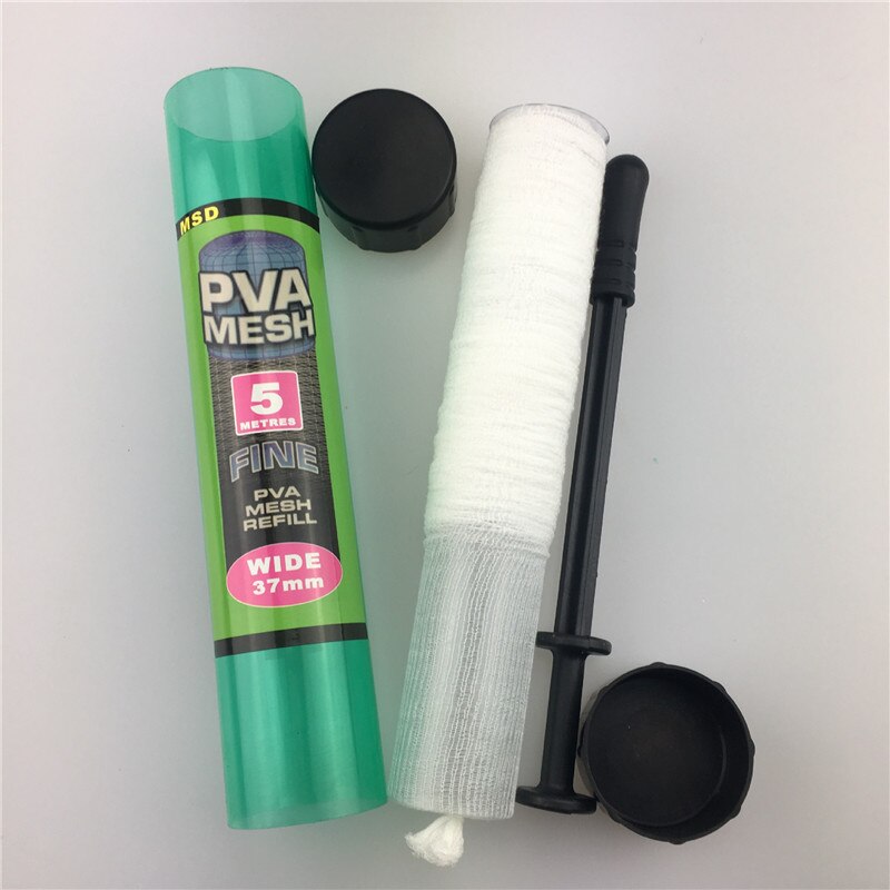 Sfit 1 st 5m vattenlösande pva smalmaskigt rör nät karpfiskematare beten refill kolv stångredskap karpfiskematare: 37 mm 5m