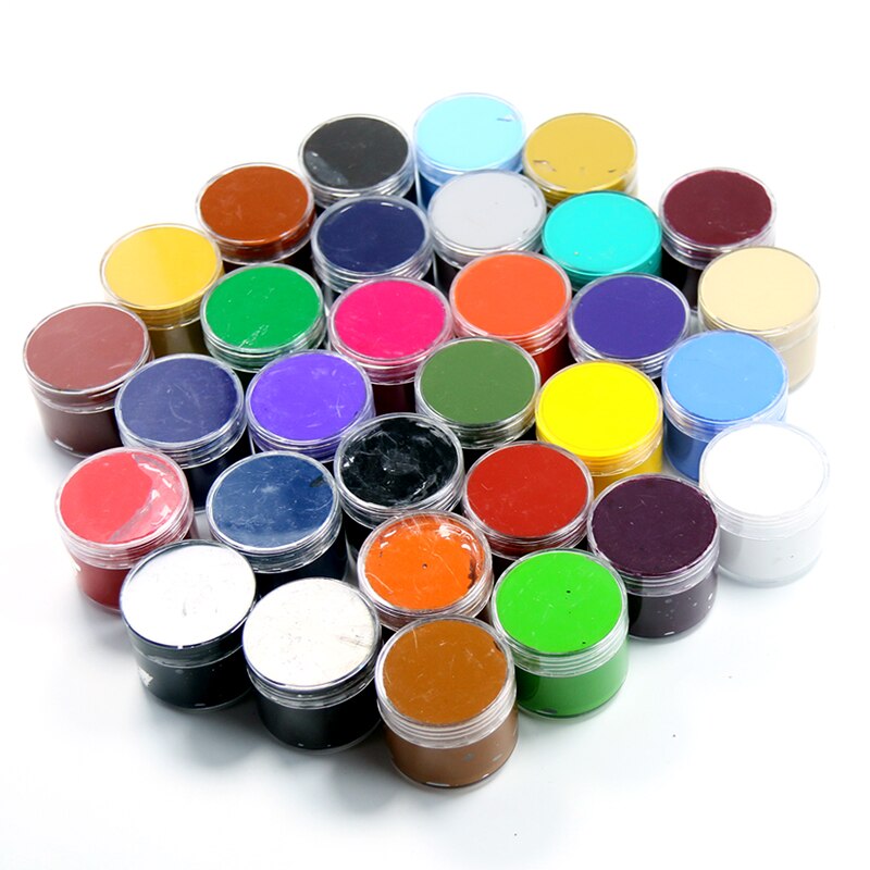 Zeeblauwe 30ml leerkleurpasta, gebruikt voor leren tassen, banken, schoenen, kleding om de kleur te herstellen, gebruik