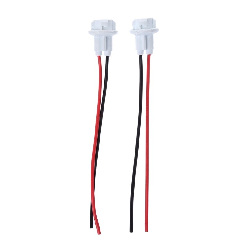2PCS T10 Connector Car Lamp Cable Auto Bulb Wire Truck Light LED Bulbs Socket E7CA: White