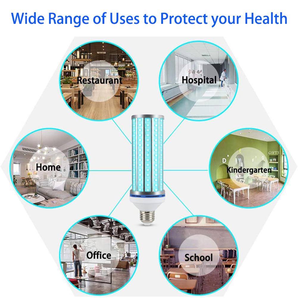 60W UV Disinfection Light Sanitizer Ultraviolet Bulb Remote Control Timer Germicidal Lamp for Bedroom Hospital School