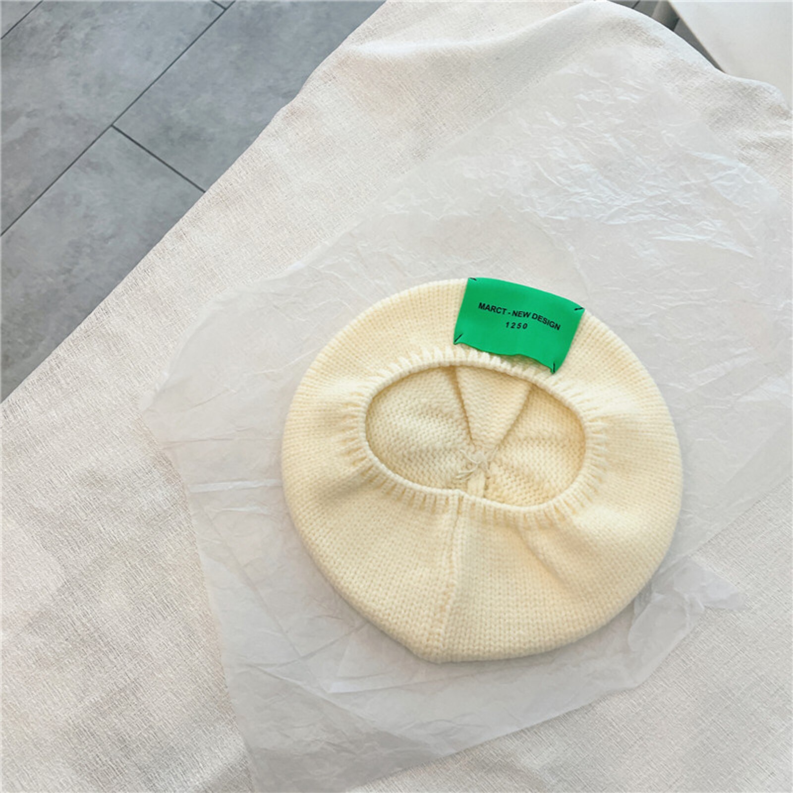 Sombrero de lana para niños, gorros de lana para bebés con patrones de letras, gorro estilo boina, cálido, para otoño e invierno, de 2 a 8 años,